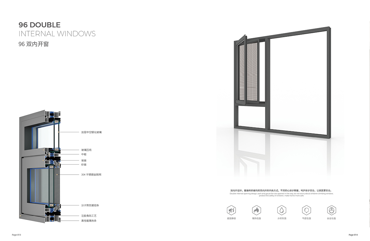 90雙內(nèi)開窗